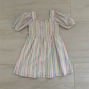 GAP Toddler Girl Smocked Pastel Rainbow Lined Dress